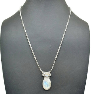 Sterling Silver Chain, 50 cm, 19 inches, Beaded Chain - GemzAustralia 