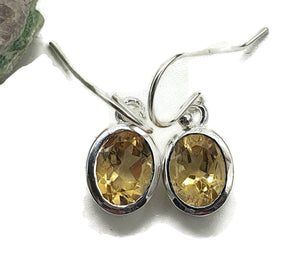 Citrine Earrings, Oval Shaped, Sterling Silver, 4 Carats - GemzAustralia 