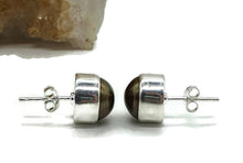 Load image into Gallery viewer, Biwa Pearl Studs, Black Pearl Earrings - GemzAustralia 