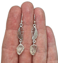 Load image into Gallery viewer, Herkimer Diamond leaf Earrings, Sterling Silver - GemzAustralia 
