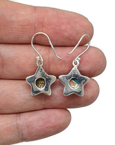 Oyster Turquoise Earrings, Sterling Silver, Star Shape - GemzAustralia 