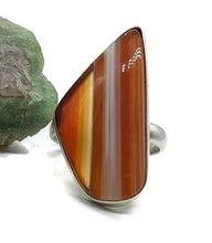 Load image into Gallery viewer, Botswana Agate Ring, Size 8.5, Sterling Silver - GemzAustralia 