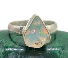 Load image into Gallery viewer, Ethiopian Opal Ring, Size 6.75, Sterling Silver, Rough Gem - GemzAustralia 