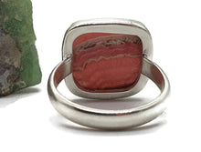 Load image into Gallery viewer, Rhodochrosite Ring, Square Shaped, Size 8.75, Sterling Silver - GemzAustralia 