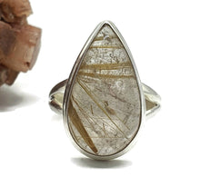 Load image into Gallery viewer, Golden Rutilated Quartz Ring, Size 9, Sterling Silver - GemzAustralia 