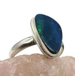 Australian Opal Ring, Size 8.5, Sterling Silver - GemzAustralia 