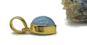 Round Aquamarine Pendant, March Birthstone - GemzAustralia 