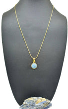 Load image into Gallery viewer, Round Aquamarine Pendant, March Birthstone - GemzAustralia 