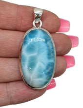 Load image into Gallery viewer, Huge Oval Shaped Larimar Pendant, Dolphin Stone - GemzAustralia 