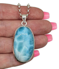 Load image into Gallery viewer, Huge Oval Shaped Larimar Pendant, Dolphin Stone - GemzAustralia 