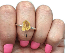 Load image into Gallery viewer, Raw Citrine Ring, Sterling Silver, Size 7, 8, 9 or 10 - GemzAustralia 