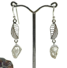 Load image into Gallery viewer, Herkimer Diamond leaf Earrings, Sterling Silver - GemzAustralia 