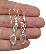 Load image into Gallery viewer, Herkimer Diamond leaf Earrings, Sterling Silver - GemzAustralia 