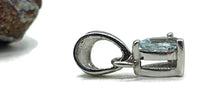 Load image into Gallery viewer, Aquamarine Charm Pendant, Sterling Silver, March Birthstone - GemzAustralia 