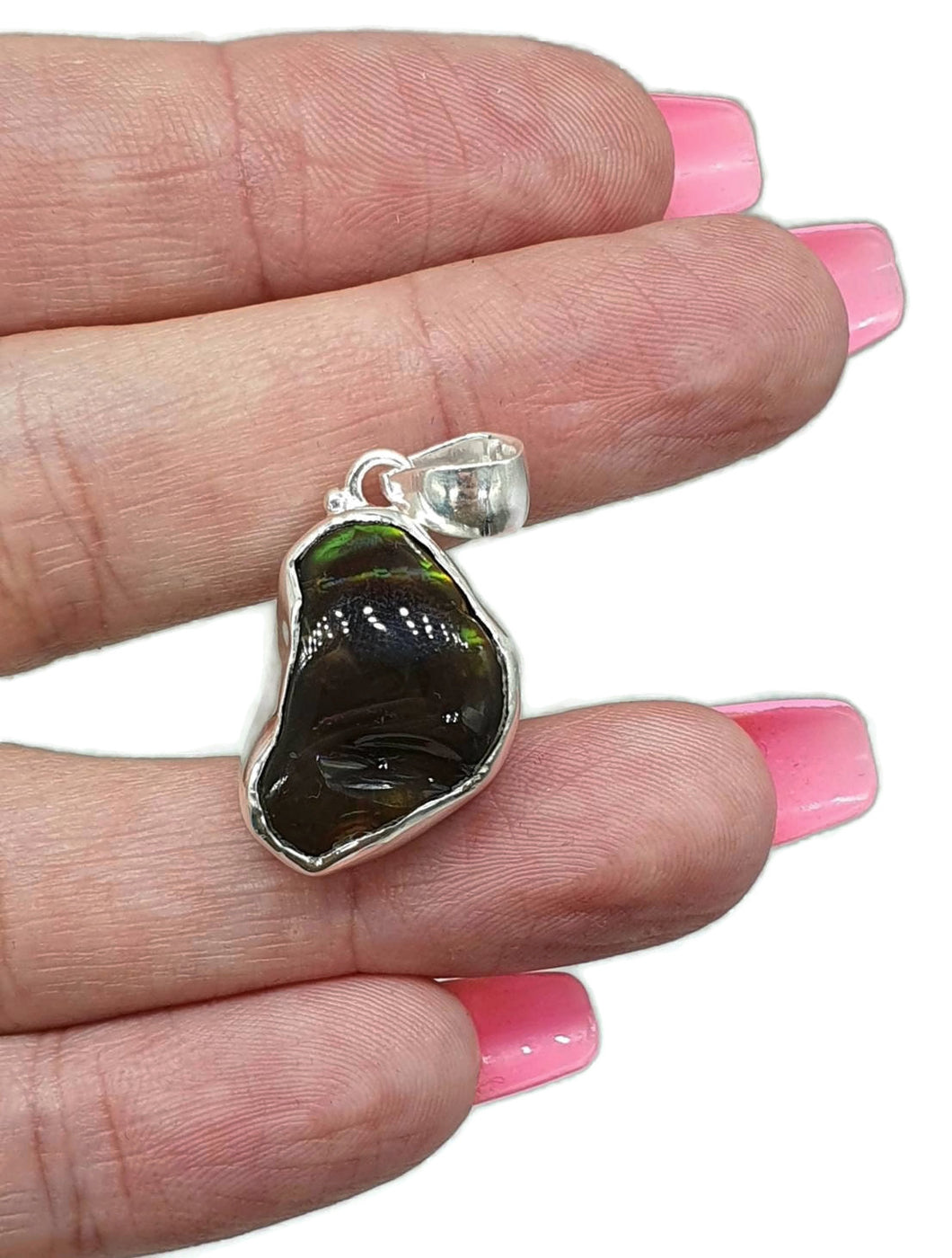 Mexican Fire Agate Pendant, Sterling Silver - GemzAustralia 