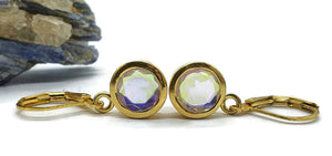 Mystic Topaz Earrings, 18k Gold Plated - GemzAustralia 