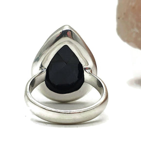 Black Onyx Ring, Size 7, Sterling Silver, Leo Zodiac Stone - GemzAustralia 