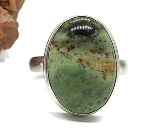 Chrome Chalcedony Ring, Size 10.75, Sterling Silver - GemzAustralia 