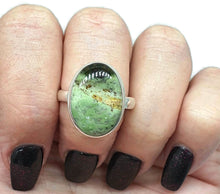 Load image into Gallery viewer, Chrome Chalcedony Ring, Size 10.75, Sterling Silver - GemzAustralia 