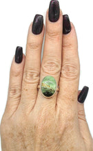 Load image into Gallery viewer, Chrome Chalcedony Ring, Size 10.75, Sterling Silver - GemzAustralia 