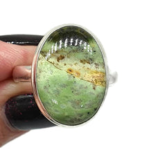 Load image into Gallery viewer, Chrome Chalcedony Ring, Size 10.75, Sterling Silver - GemzAustralia 