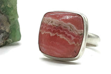 Load image into Gallery viewer, Rhodochrosite Ring, Square Shaped, Size 8.75, Sterling Silver - GemzAustralia 