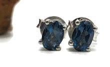 Load image into Gallery viewer, London Blue Topaz Studs, 1.4 carats, Sterling Silver - GemzAustralia 