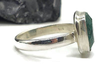 Load image into Gallery viewer, Emerald Ring, Size 7.75, Sterling Silver, Square Shaped, May Birthstone - GemzAustralia 