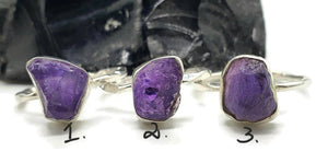 Raw Amethyst Ring, Size 9, 10 or 11, Sterling Silver, February Birthstone - GemzAustralia 