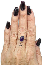 Load image into Gallery viewer, Raw Amethyst Ring, Size 9, 10 or 11, Sterling Silver, February Birthstone - GemzAustralia 