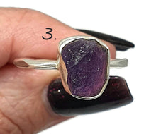 Load image into Gallery viewer, Raw Amethyst Ring, Size 9, 10 or 11, Sterling Silver, February Birthstone - GemzAustralia 