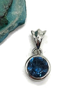 Load image into Gallery viewer, London Blue Topaz Pendant, Sterling Silver, 1.6 carats - GemzAustralia 