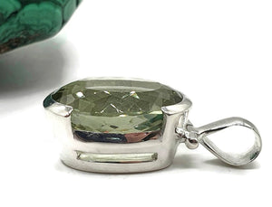 Prasiolite Pendant, Green Amethyst Gemstone, 26 carats - GemzAustralia 