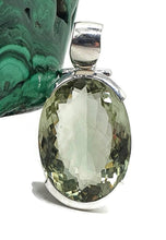 Load image into Gallery viewer, Prasiolite Pendant, Green Amethyst Gemstone, 26 carats - GemzAustralia 