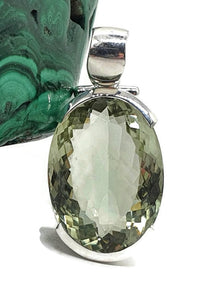 Prasiolite Pendant, Green Amethyst Gemstone, 26 carats - GemzAustralia 