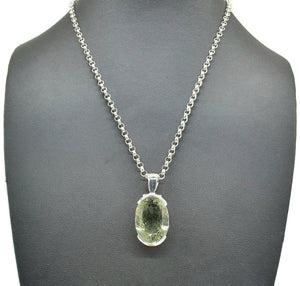 Prasiolite Pendant, Green Amethyst Gemstone, 26 carats - GemzAustralia 