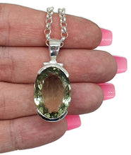 Load image into Gallery viewer, Prasiolite Pendant, Green Amethyst Gemstone, 26 carats - GemzAustralia 