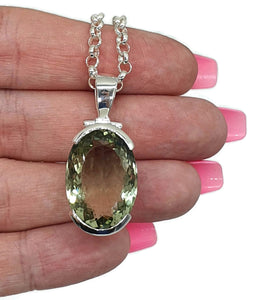 Prasiolite Pendant, Green Amethyst Gemstone, 26 carats - GemzAustralia 