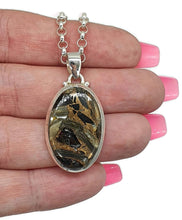 Load image into Gallery viewer, Australian Obsidian Pendant, Oval Shaped - GemzAustralia 