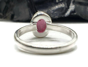 Pink Tourmaline Ring, Sterling Silver, size 7.75 - GemzAustralia 