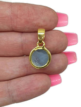 Load image into Gallery viewer, Round Aquamarine Pendant, March Birthstone - GemzAustralia 