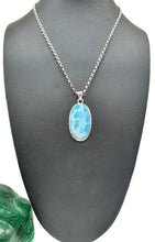 Load image into Gallery viewer, Huge Oval Shaped Larimar Pendant, Dolphin Stone - GemzAustralia 