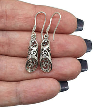 Load image into Gallery viewer, 3D Filigree Tube Earrings, Sterling Silver, Intricate Filigree Design - GemzAustralia 
