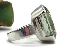 Load image into Gallery viewer, Green Amethyst Ring, Size 9, Prasiolite Gemstone, Sterling Silver - GemzAustralia 