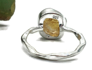 Raw Citrine Ring, Sterling Silver, Size 7, 8, 9 or 10 - GemzAustralia 