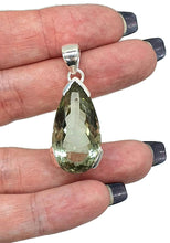 Load image into Gallery viewer, Prasiolite Pendant, Green Amethyst Gemstone, 28 carats, Sterling Silver - GemzAustralia 