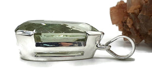 Prasiolite Pendant, Green Amethyst Gemstone, 28 carats, Sterling Silver - GemzAustralia 