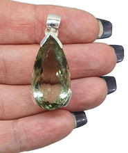 Load image into Gallery viewer, Prasiolite Pendant, Green Amethyst Gemstone, 28 carats, Sterling Silver - GemzAustralia 