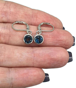 London Blue Topaz Earrings, 2 carats, Sterling Silver - GemzAustralia 