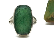 Load image into Gallery viewer, Emerald Ring, Size 8.75, Sterling Silver, Rectangle Shaped - GemzAustralia 